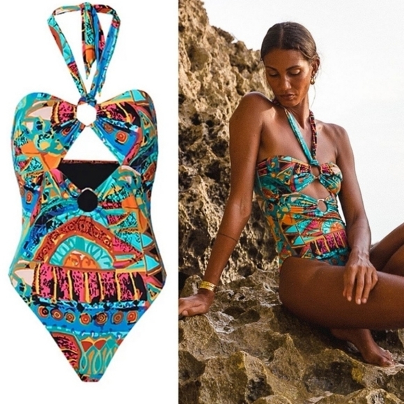 New CLEOBELLA Bardot Paradiso One Piece Swimsuit NWT XS - Picture 1 of 12